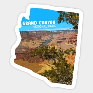 Grand Canyon Arizona map Grand Canyon photo Arizona tourism Sticker